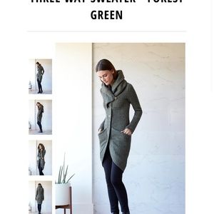 Rebecca King Three Way Sweater in Forest Green
